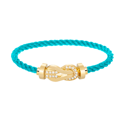 [Eternal Jewelry]CHANCE LARGE 8 FIGURE BUCKLE HALF DIAMOND BRACELET GOLD
