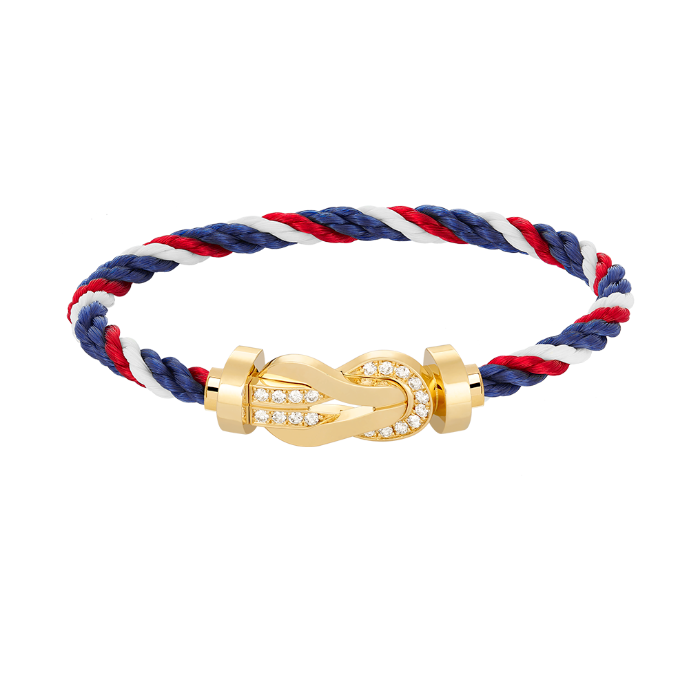 [Eternal Jewelry]CHANCE LARGE 8 FIGURE BUCKLE HALF DIAMOND BRACELET GOLD