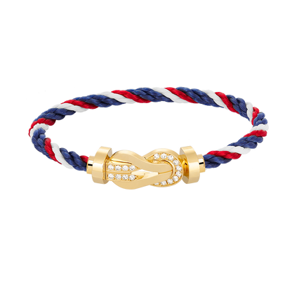 [Eternal Jewelry]CHANCE LARGE 8 FIGURE BUCKLE HALF DIAMOND BRACELET GOLD