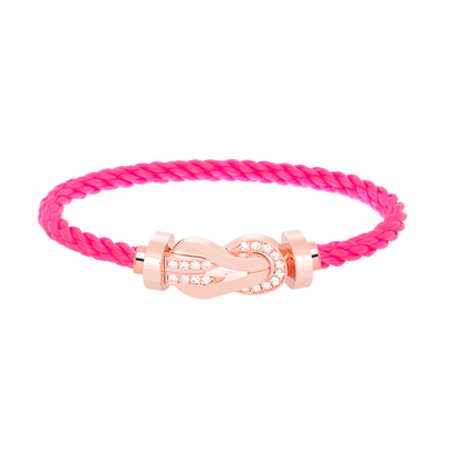 [Eternal Jewelry]CHANCE LARGE 8 FIGURE BUCKLE HALF DIAMOND BRACELET ROSE GOLD