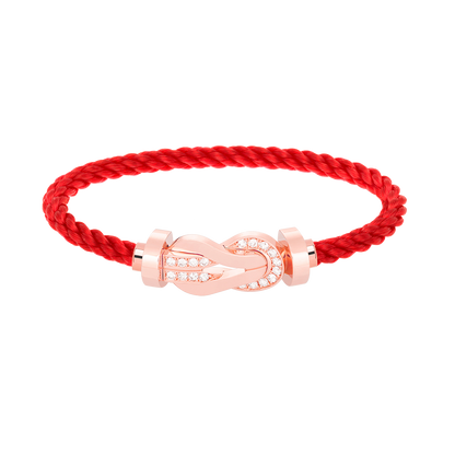 [Eternal Jewelry]CHANCE LARGE 8 FIGURE BUCKLE HALF DIAMOND BRACELET ROSE GOLD