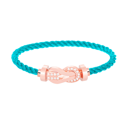 [Eternal Jewelry]CHANCE LARGE 8 FIGURE BUCKLE HALF DIAMOND BRACELET ROSE GOLD