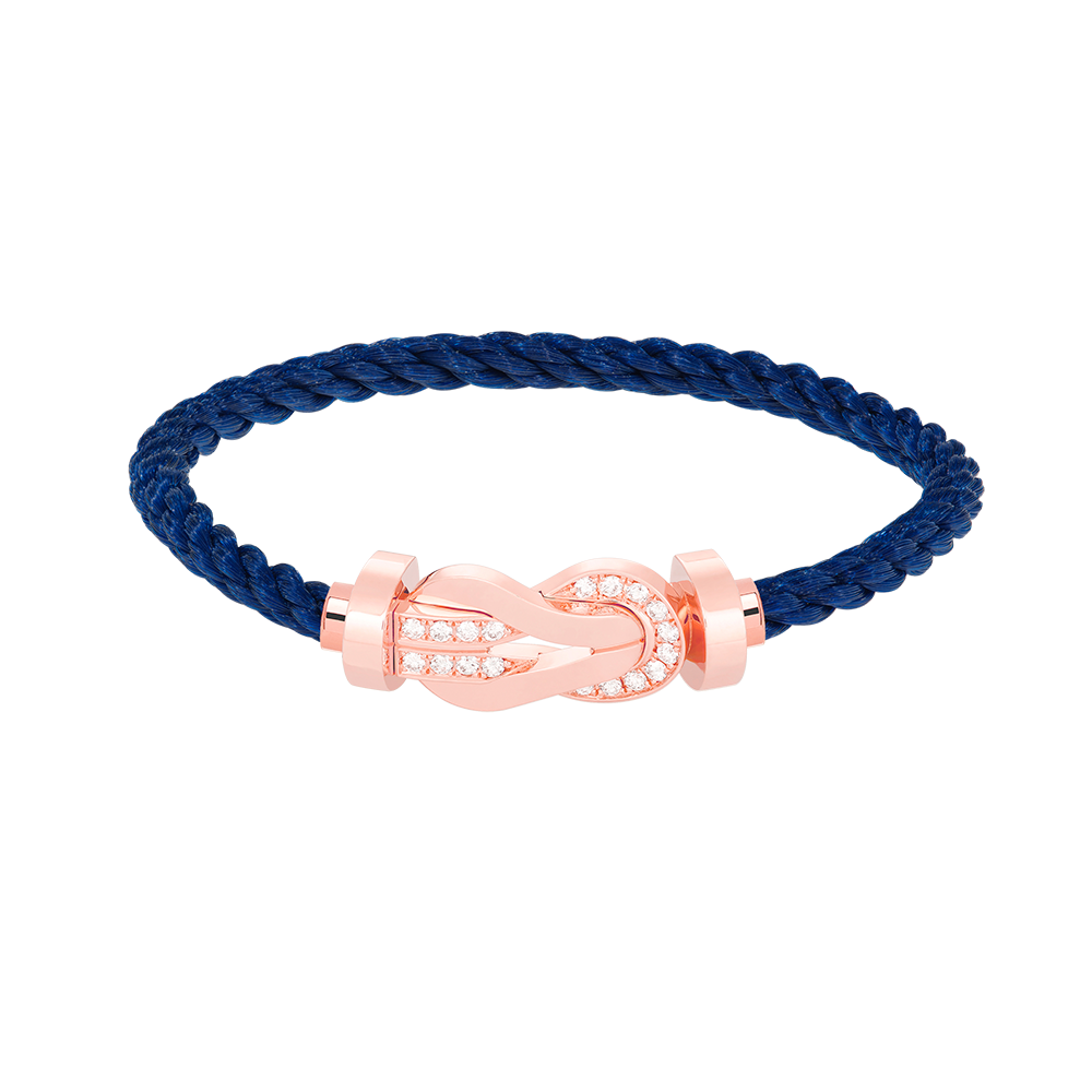 [Eternal Jewelry]CHANCE LARGE 8 FIGURE BUCKLE HALF DIAMOND BRACELET ROSE GOLD