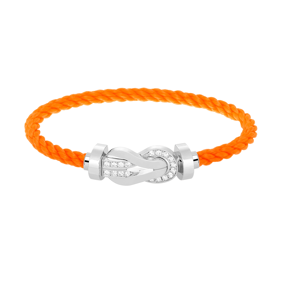 [Eternal Jewelry]CHANCE LARGE 8 FIGURE BUCKLE HALF DIAMOND BRACELET SILVER