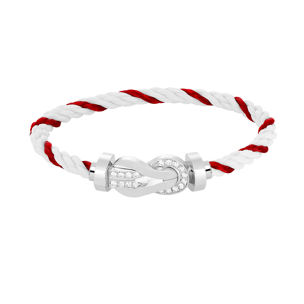 [Eternal Jewelry]CHANCE LARGE 8 FIGURE BUCKLE HALF DIAMOND BRACELET SILVER