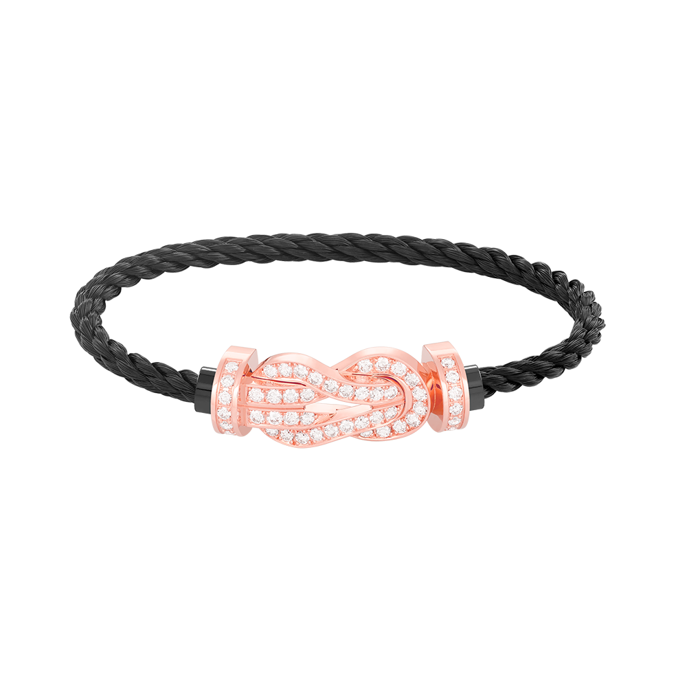 [Eternal Jewelry]CHANCE LARGE 8 FIGURE BUCKLE FULL DIAMOND BRACELET ROSE GOLD