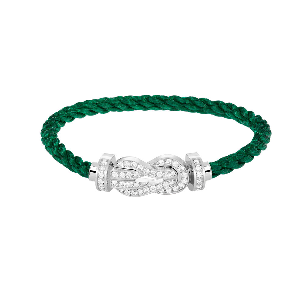 [Eternal Jewelry]CHANCE LARGE 8 FIGURE BUCKLE FULL DIAMOND BRACELET SILVER