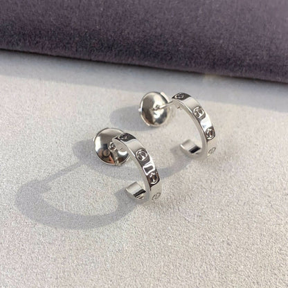 [Eternal Jewelry]LOVE EARRINGS 2.65MM SILVER