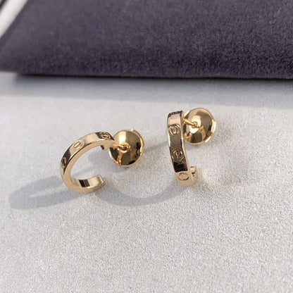 [Eternal Jewelry]LOVE EARRINGS 2.65MM PINK GOLD