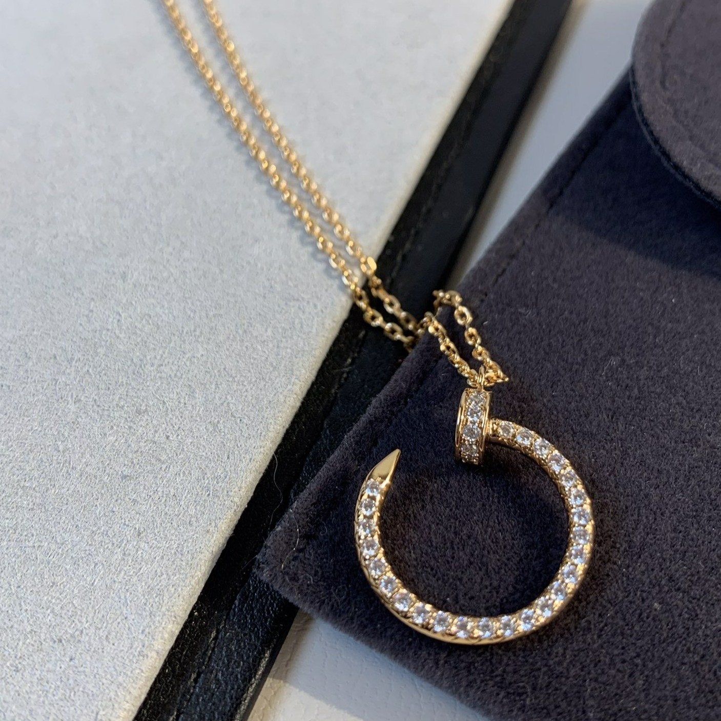 [Eternal Jewelry]JUSTE NECKLACE PINK GOLD DIAMONDS