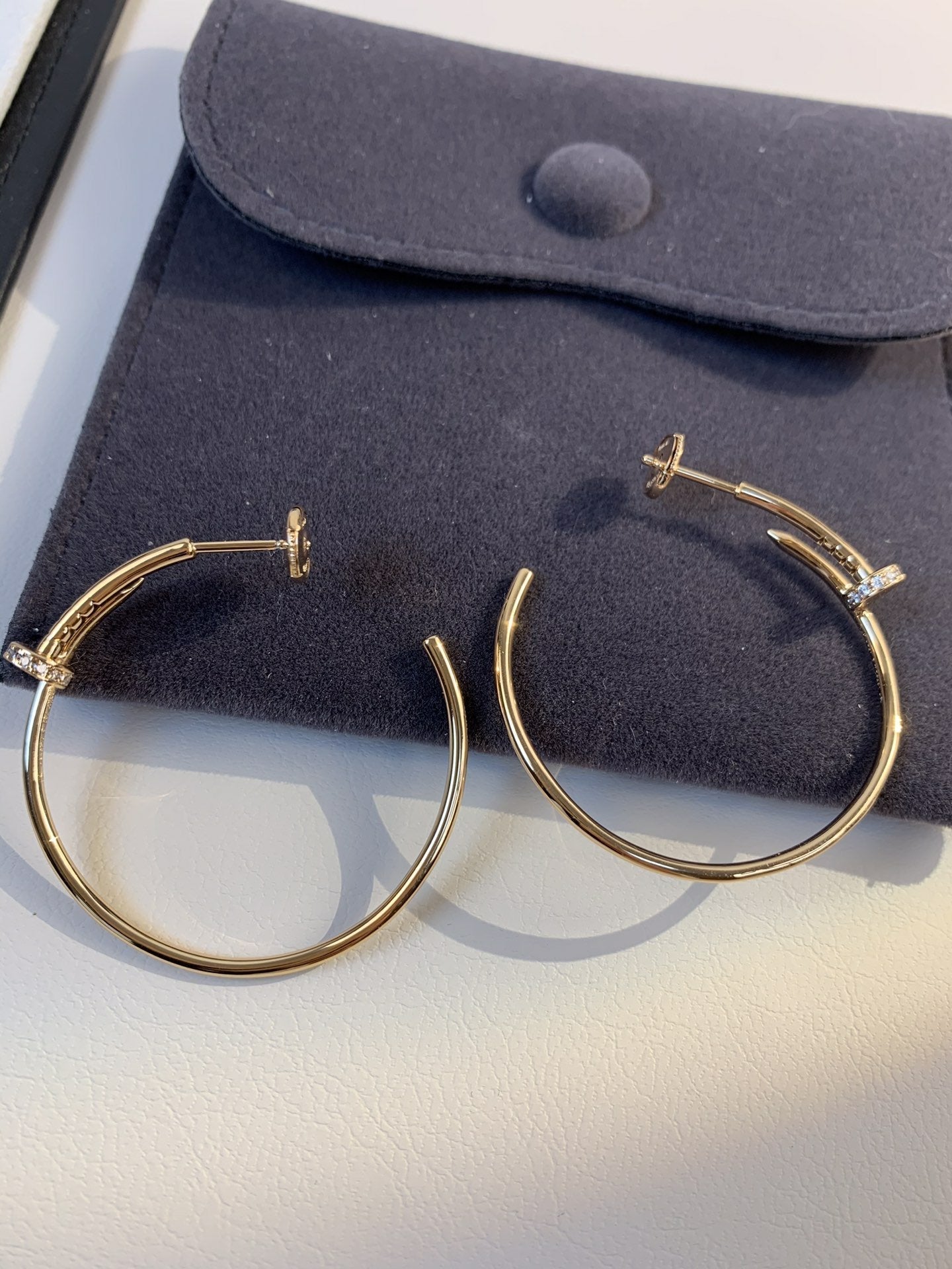 [Eternal Jewelry]JUSTE EARRINGS GOLD DIAMONDS 1.8MM