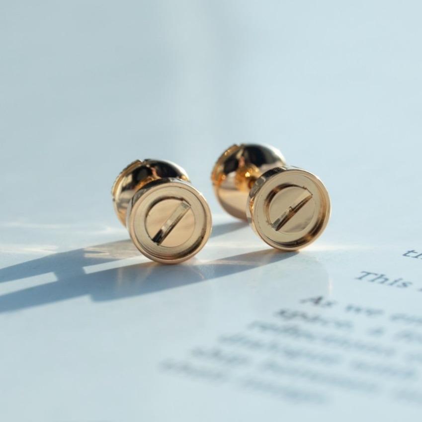 [エターナルジュエリー] LOVEピアス ピンクゴールド 10MM