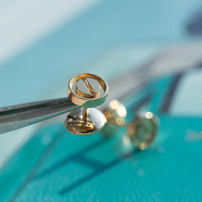 [エターナルジュエリー] LOVEピアス ピンクゴールド 10MM