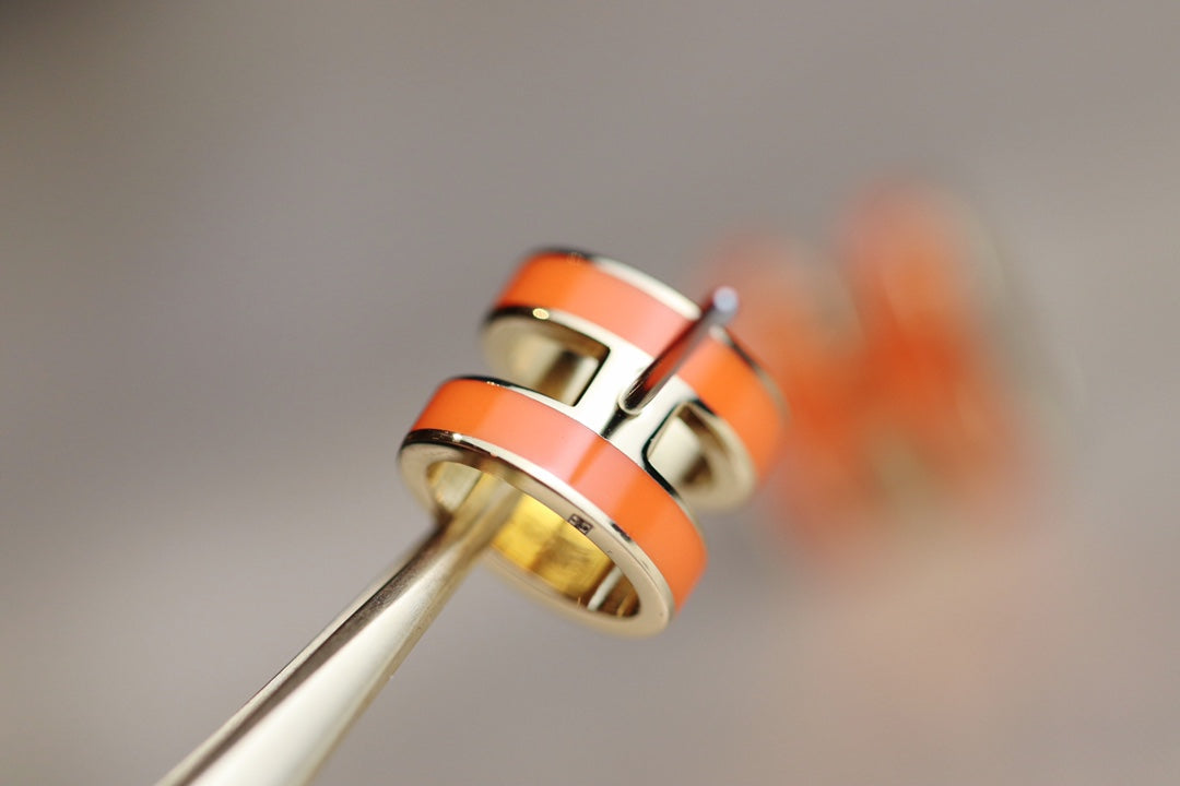 [Eternal Jewelry]MINI POP H EARRINGS ORANGE