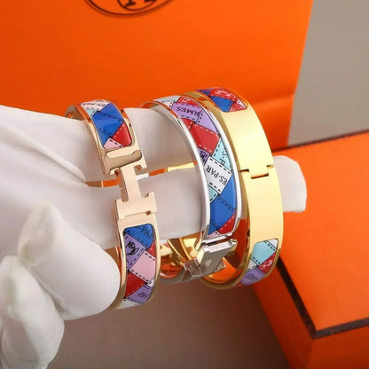 [Eternal Jewelry]H BRACELET DOTTED BORDER 12MM