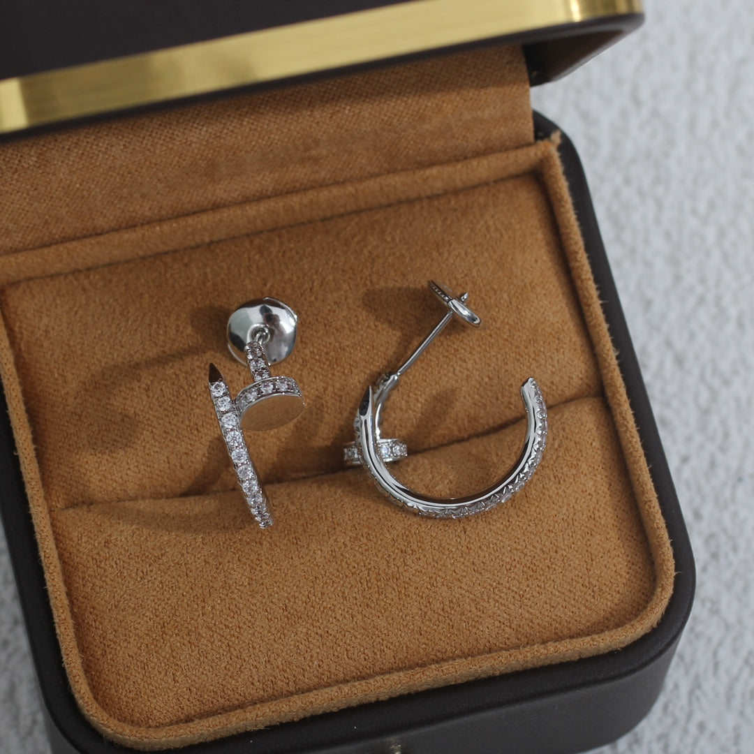 [Eternal Jewelry]JUSTE EARRINGS 12.75MM SILVER DIAMOND