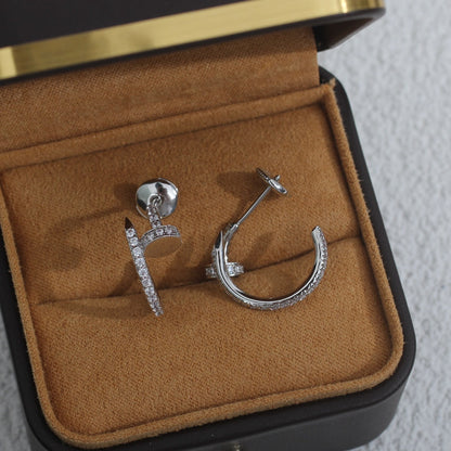 [Eternal Jewelry]JUSTE EARRINGS 12.75MM SILVER DIAMOND