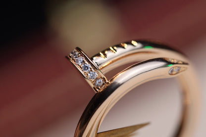 [Eternal Jewelry]JUSTE RING 2.65MM PINK GOLD DIAMOND