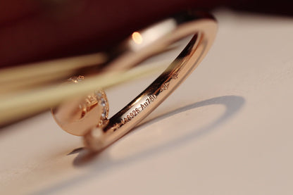 [Eternal Jewelry]JUSTE RING 2.65MM PINK GOLD DIAMOND