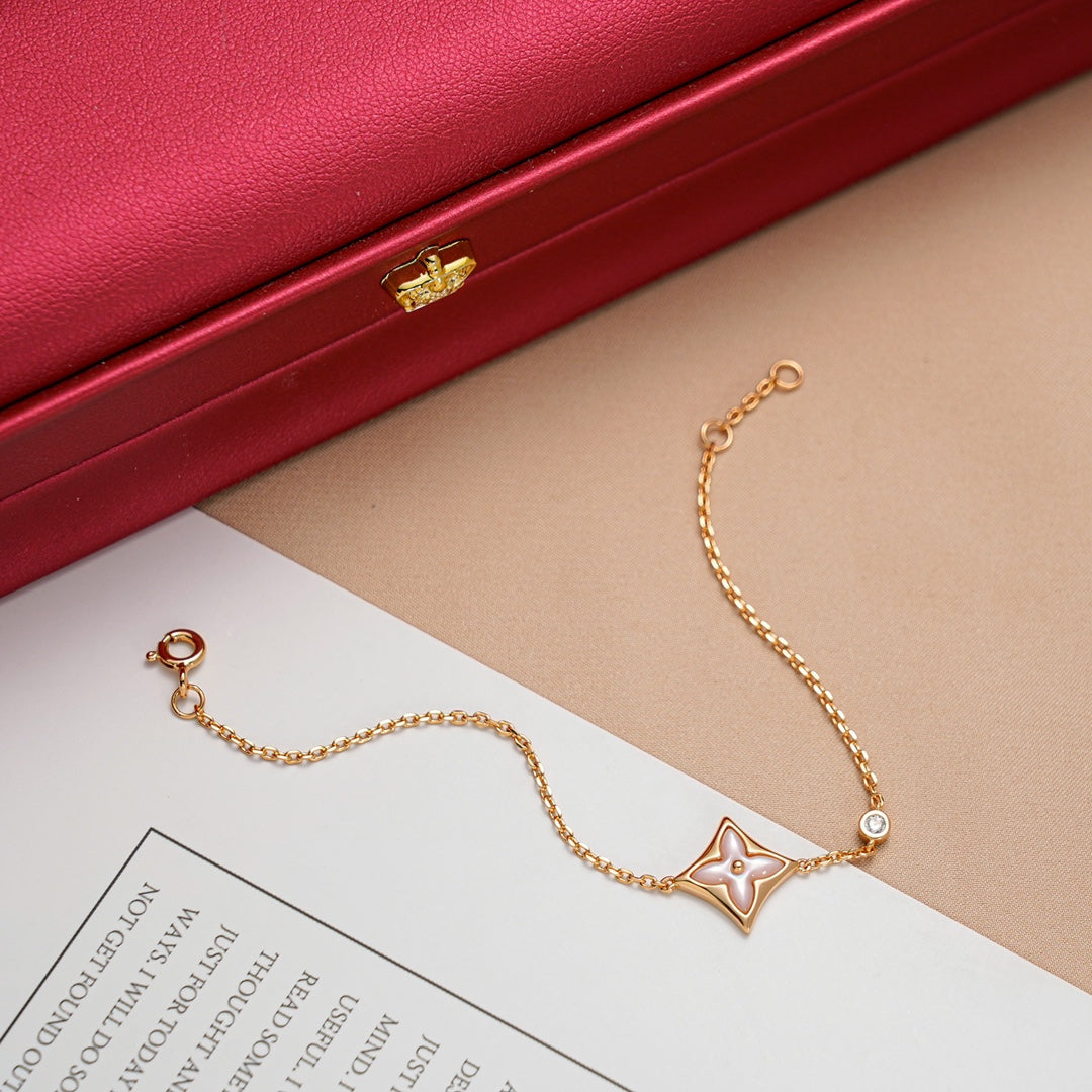 [Eternal Jewelry]STAR 1 DIAMOND PINK GOLD BRACELET
