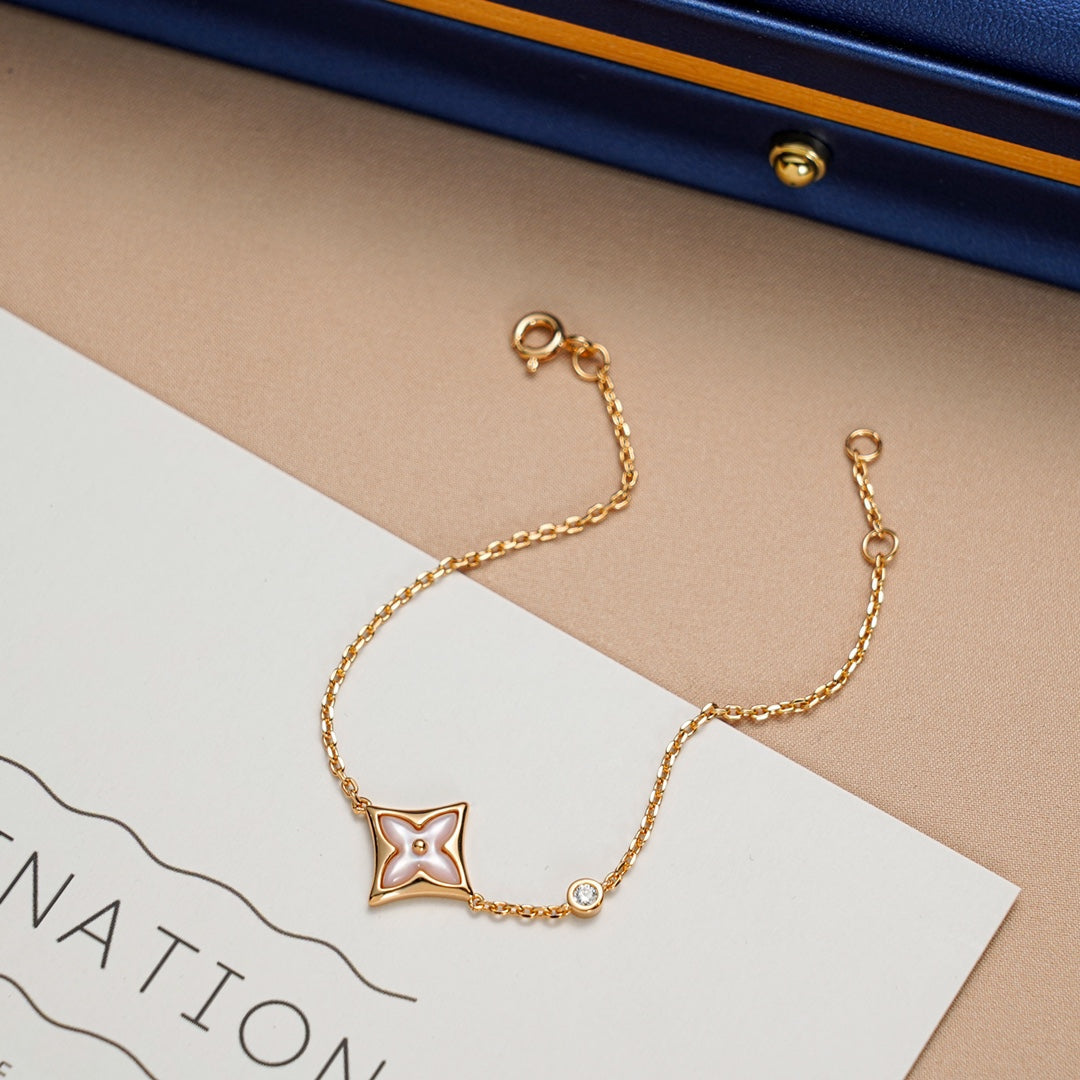 [Eternal Jewelry]STAR 1 DIAMOND PINK GOLD BRACELET