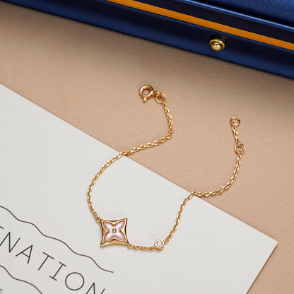 [Eternal Jewelry]STAR 1 DIAMOND PINK GOLD BRACELET