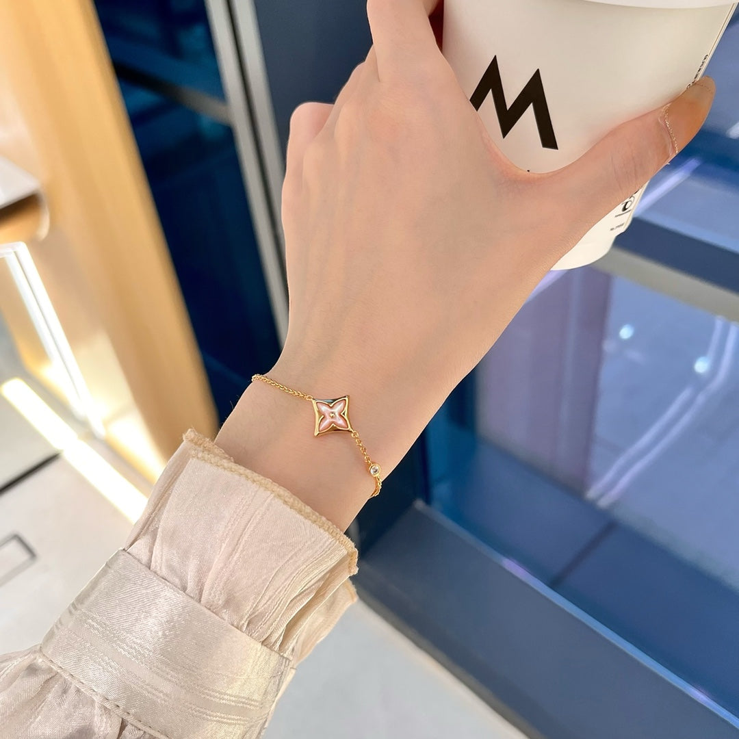 [Eternal Jewelry]STAR 1 DIAMOND PINK GOLD BRACELET