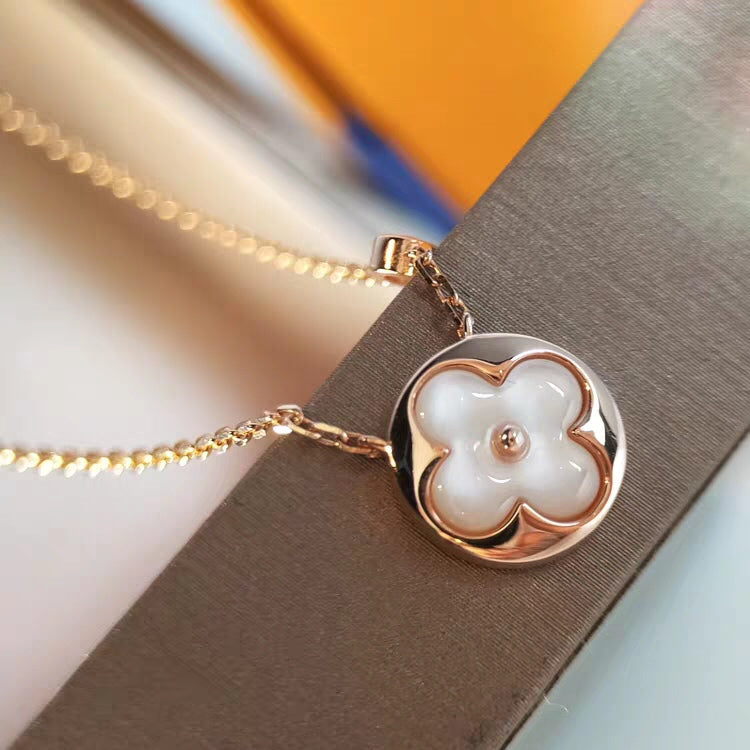 [Eternal Jewelry]SUN MOP GOLD 1 DIAMOND NECKLACE