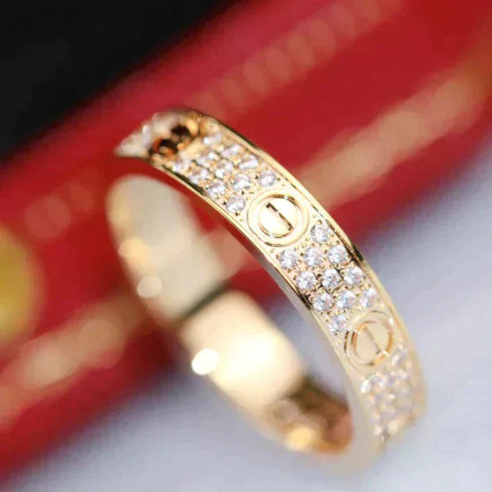 [Eternal Jewelry]LOVE RING 3.6MM DIAMOND PAVED