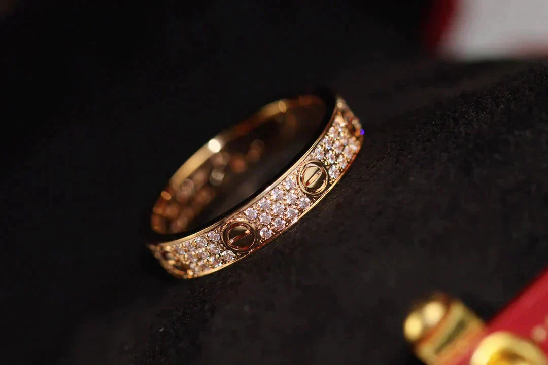 [Eternal Jewelry]LOVE RING 3.6MM DIAMOND PAVED