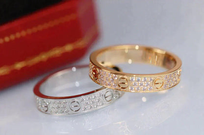 [Eternal Jewelry]LOVE RING 3.6MM DIAMOND PAVED