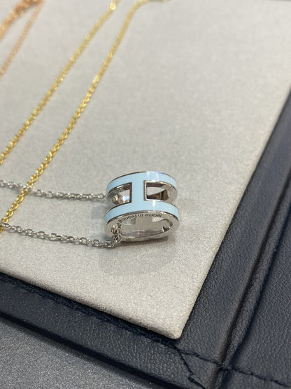 [Eternal Jewelry]POP H LIGHT BLUE NECKLACE