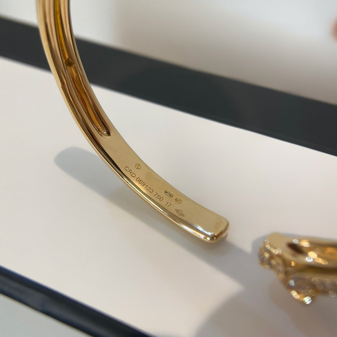 [Eternal Jewelry]PANTHERE GOLD DIAMOND OPEN BRACELET