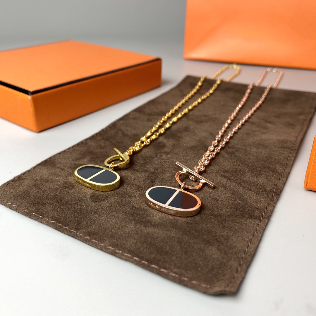 [Eternal Jewelry]CHAINE VERSO BLACK CERAMIC NECKLACE