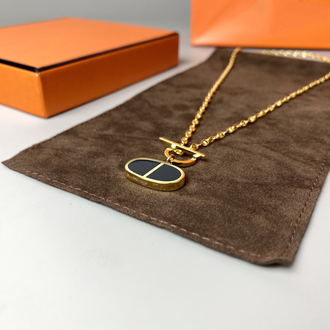 [Eternal Jewelry]CHAINE VERSO BLACK CERAMIC NECKLACE