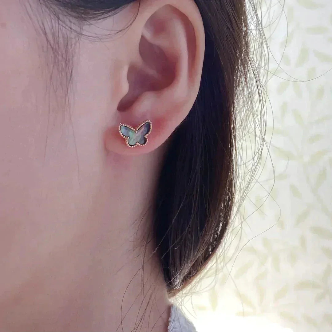 [Eternal Jewelry]BUTTERFLY DARK MOP  EARRINGS