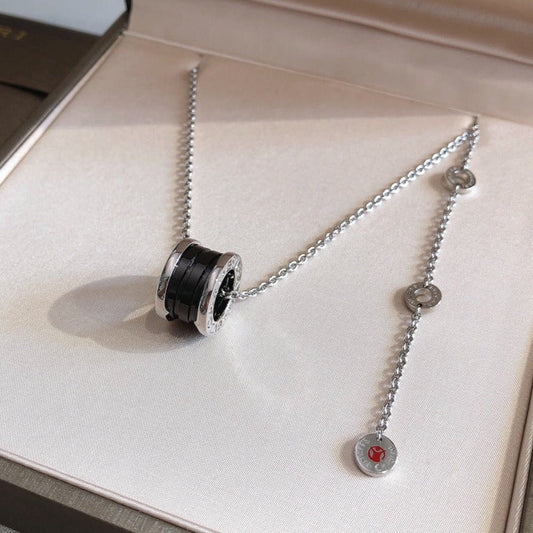 [Eternal Jewelry]ZERO 1 BLACK CERAMIC SILVER NECKLACE