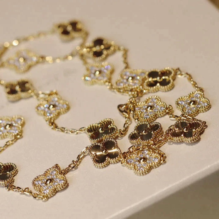 [Eternal Jewelry]CLOVER 20 MOTIFS LASER DIAMOND NECKLACE