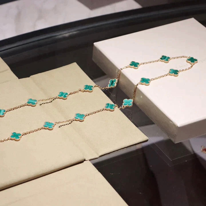 [Eternal Jewelry]CLOVER 20 MOTIFS MALACHITE GOLD