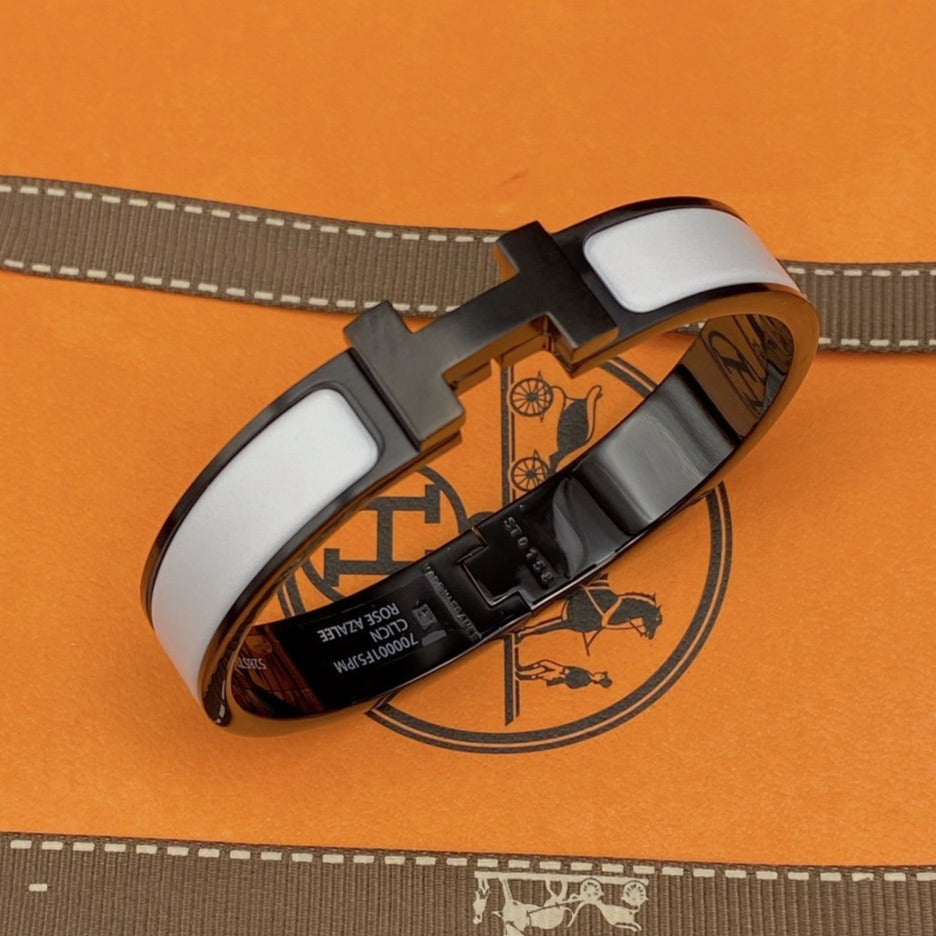 [Eternal Jewelry]H BRACELET 12MM BLACK WHITE CERAMIC
