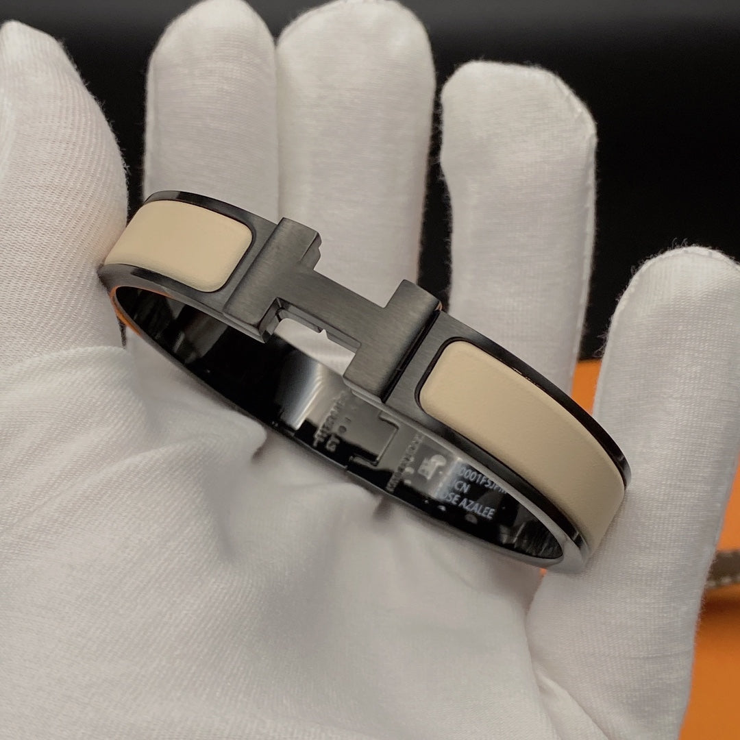 [Eternal Jewelry]H BRACELET 12MM BLACK BEIGE CERAMIC