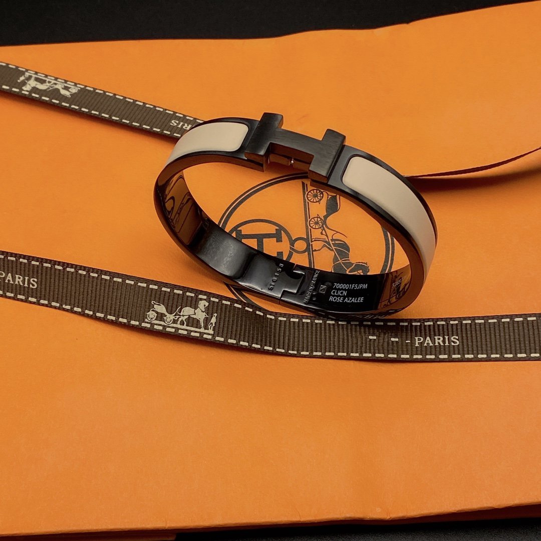 [Eternal Jewelry]H BRACELET 12MM BLACK BEIGE CERAMIC