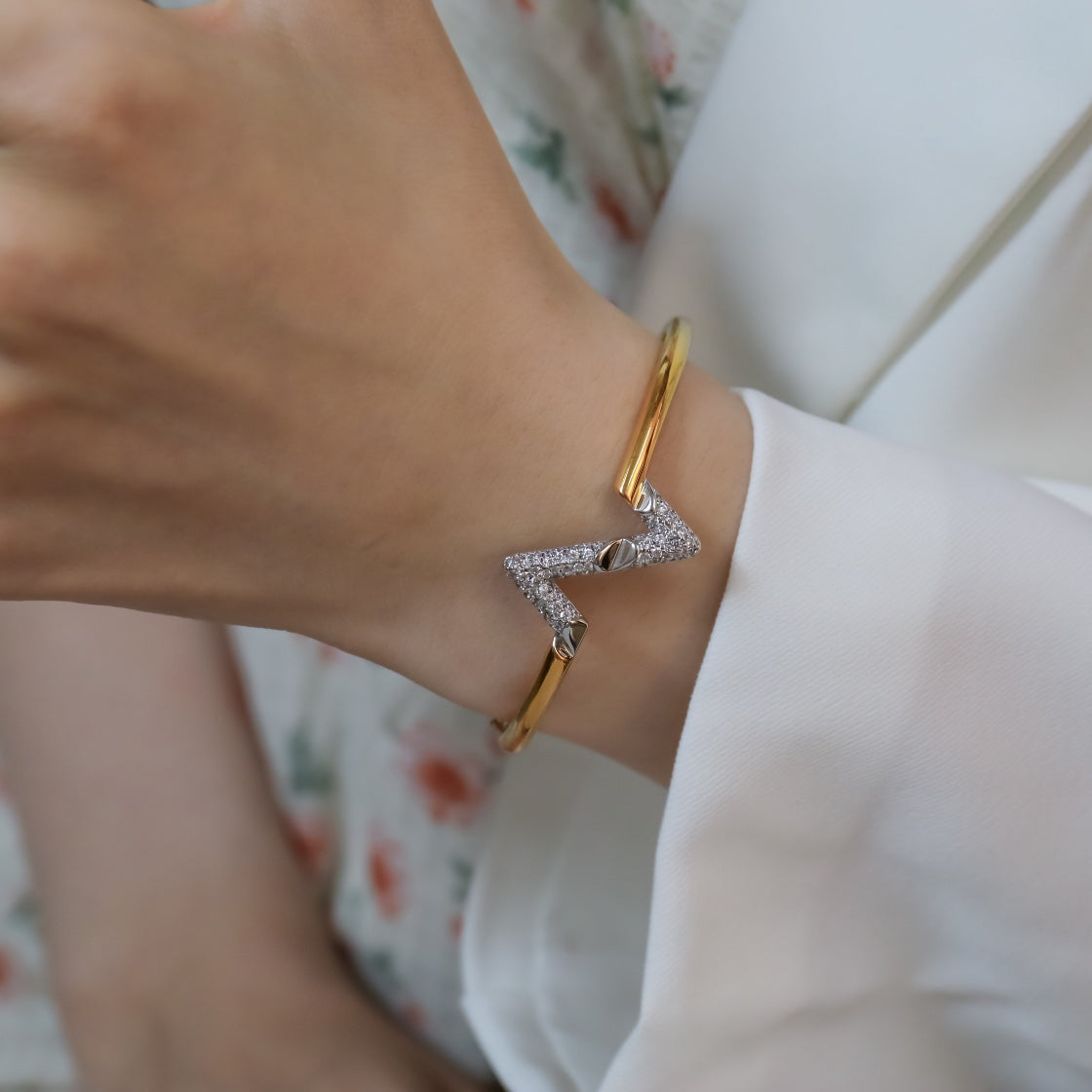 [Eternal Jewelry]VOLTE UPSITE DOWN GOLD DIAMOND BRACELET