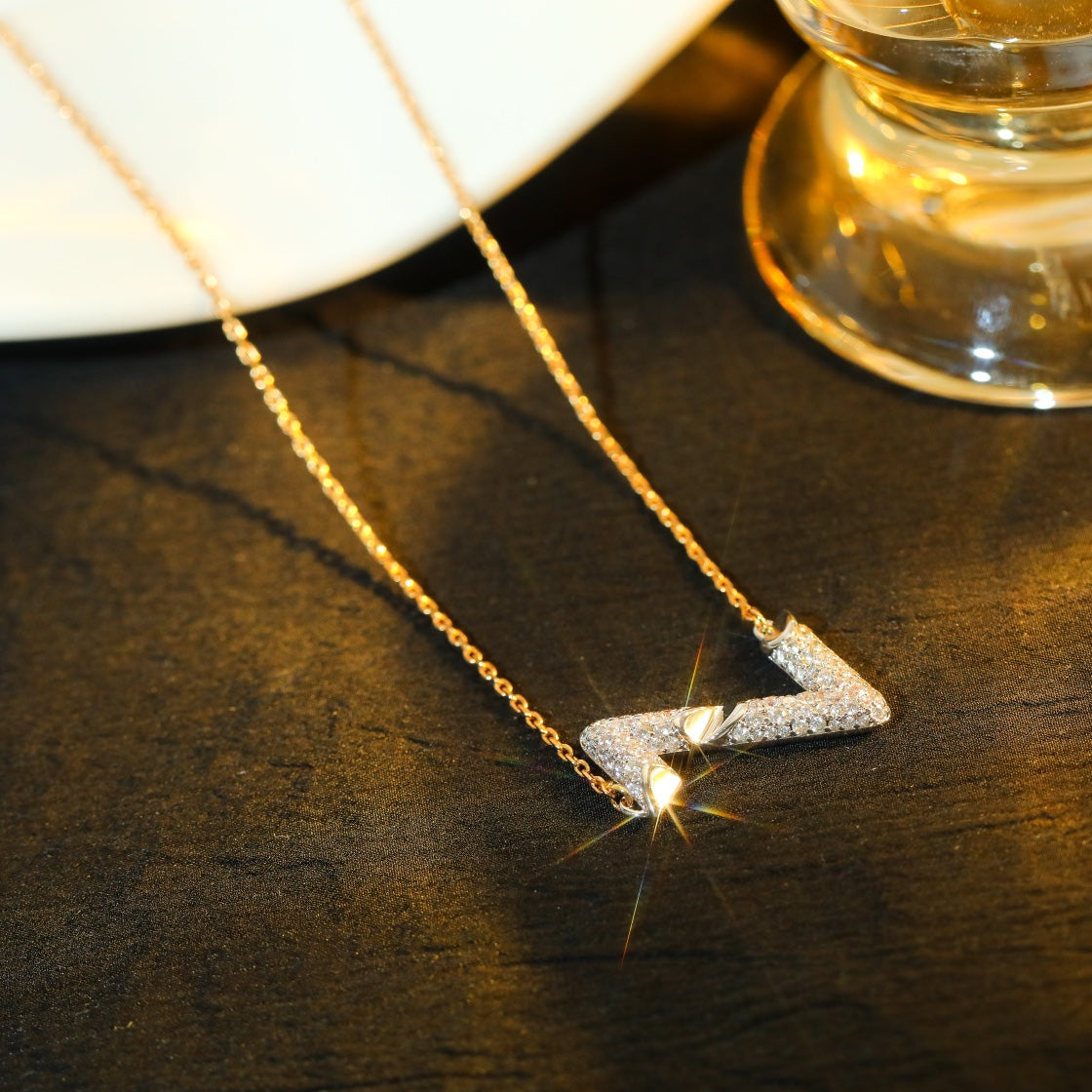 [Eternal Jewelry]VOLT SILVER DIAMOND PEDANT NECKLACE