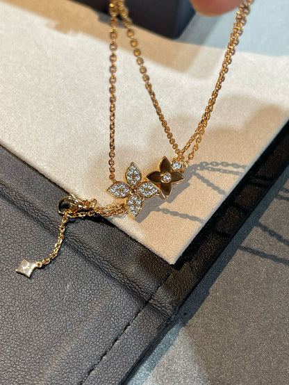 [Eternal Jewelry]STAR BLOSSOM NECKLACE PINK GOLD DIAMONDS