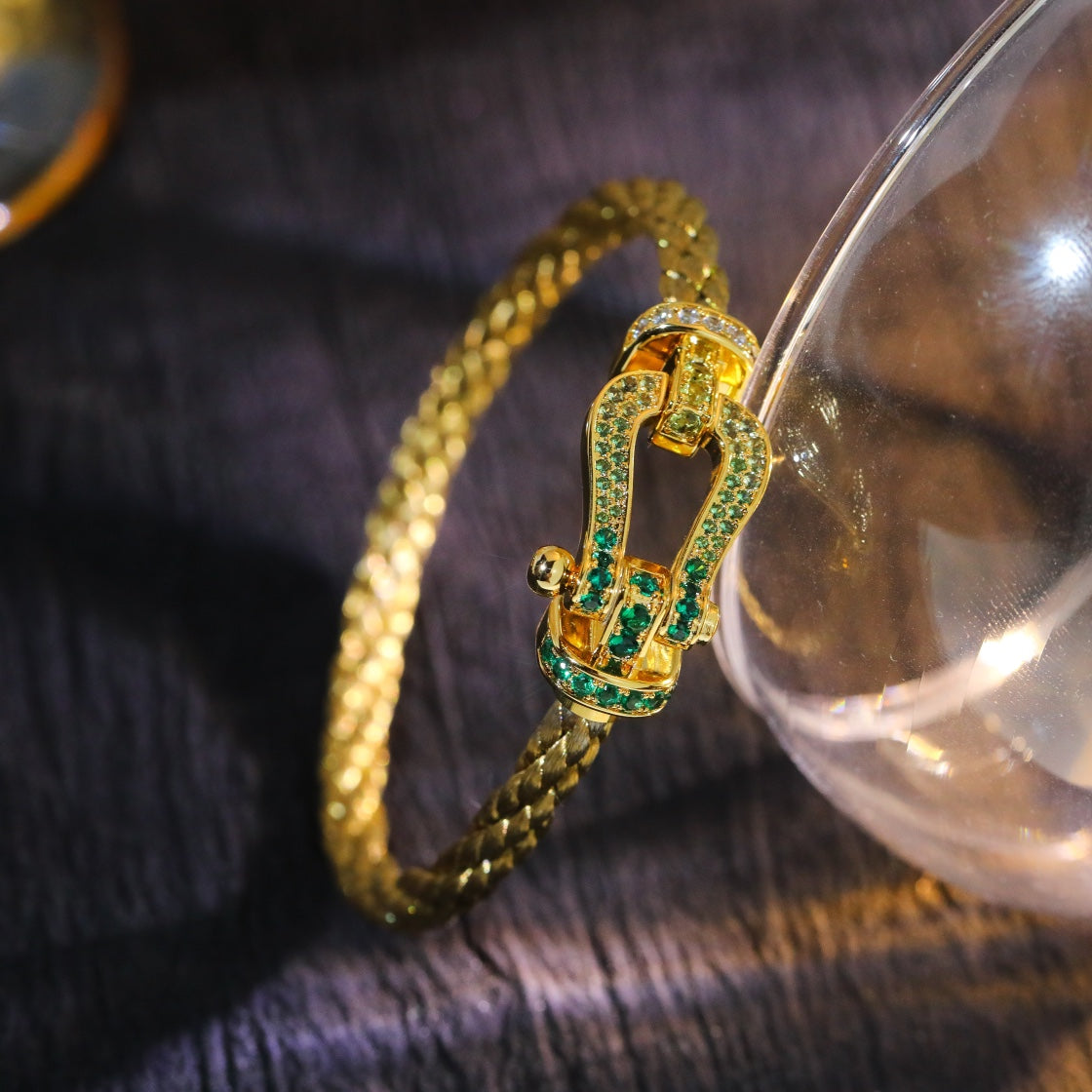 [Eternal Jewelry]FORCE 10 GOLD GREEN DIAMOND PAVED
