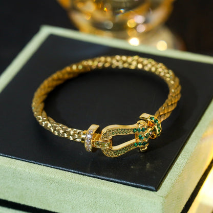 [Eternal Jewelry]FORCE 10 GOLD GREEN DIAMOND PAVED