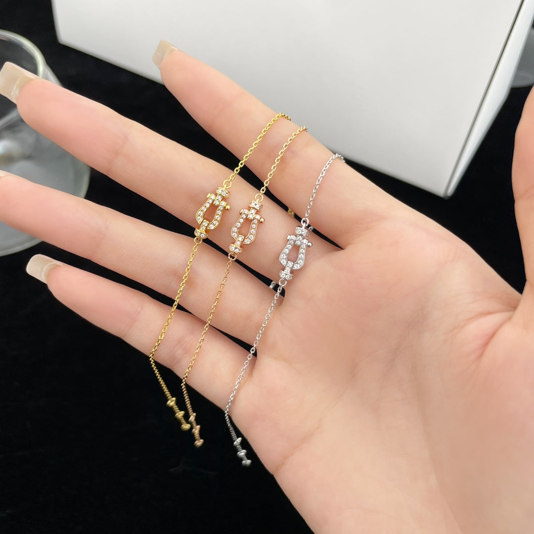 [Eternal Jewelry]FORCE 10 FULL DIAMOND BUCKLE CHAIN LINK MINI MODEL