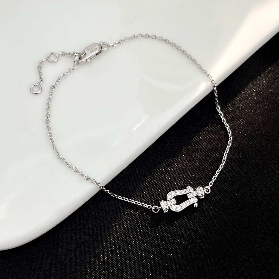[Eternal Jewelry]FORCE 10 FULL DIAMOND BUCKLE CHAIN LINK MINI MODEL