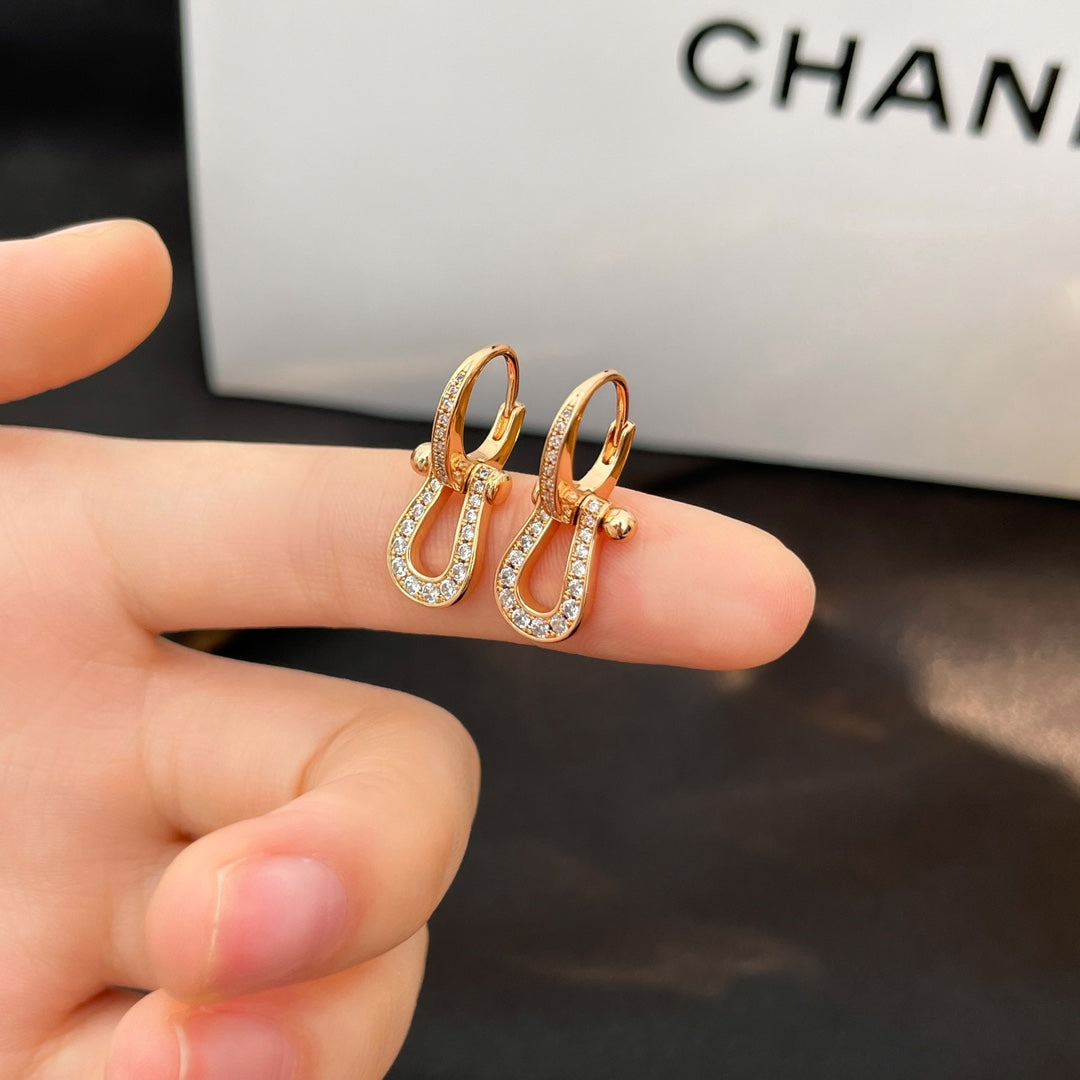 [Eternal Jewelry]FORCE 10 FULL DIAMOND DROP EARRINGS MEDIUM MODEL